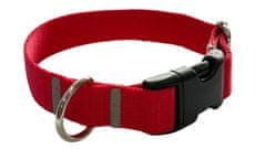 Ovratnica za psa 2,5 cm z nastavljivo zaponko rdeče barve Ovratnica za psa 2,5 cm z nastavljivo zaponko rdeče barve XS: 20-28 cm