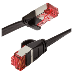 shumee LogiLink Professional SlimLine Cat.6A patch kabel 0,5 m, črne barve, raven - prihrani prostor, podpira Gigabit Ethernet in PoE