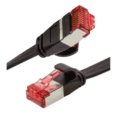 shumee LogiLink Professional SlimLine Cat.6A patch kabel 0,5 m, črne barve, raven - prihrani prostor, podpira Gigabit Ethernet in PoE