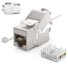 shumee RJ45 Cat.6A STP Logilink 500MHz 10GbE Keystone vtičnica brez orodja 22-26AWG
