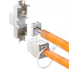 shumee RJ45 Cat.6A STP Logilink 500MHz 10GbE Keystone vtičnica brez orodja 22-26AWG