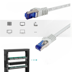 shumee LogiLink Ultraflex Cat.6A S/FTP patch kabel 2m siv 10Gb PoE++ ghmt