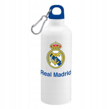 Kids Euroswan Aluminijasta steklenica Real Madrid 500 ml s karabinom Club bela