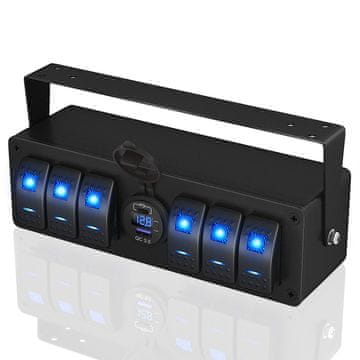 shumee 6-stikalna plošča z dvojnim USB QC3.0 polnilnikom