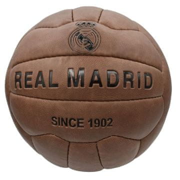 shumee Uradna licencirana nogometna žoga Real Madrida iz pravega usnja RM7BG12 rjave barve
