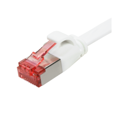 shumee Omrežni kabel LAN RJ45 SlimLine Cat.6A U/FTP, raven, bel, 0,5 m, patchcord