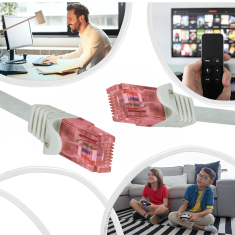 shumee PrimeLine RJ45 Cat.6 U/UTP omrežni patch kabel 0,25 m sive barve Ethernet