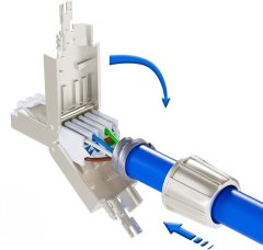 shumee Zaščiten montažni konektor Cat.8.1/Cat.6A, 40 Gbit/s, RJ45 - LogiLink