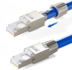 shumee Zaščiten montažni konektor Cat.8.1/Cat.6A, 40 Gbit/s, RJ45 - LogiLink
