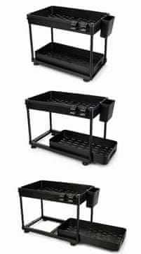 Organizator za Under sink DA675, črna, 2 nivoja