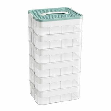 Organizator DA326F za kocke, 5 predaljeve, modra