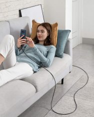 shumee Kabel USB 3.2 Gen1 Type-C na USB-A, črne barve, 2 m, za polnjenje in prenos podatkov