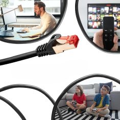 shumee Omrežni kabel Cat6 LAN LogiLink PrimeLine S/FTP RJ45 črne barve 2 m Ethernet
