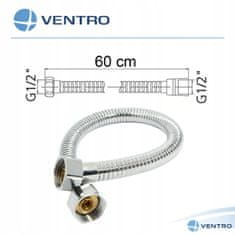 shumee Montažna cev za tuš za 60 cm steber, montaža priključka za tuš