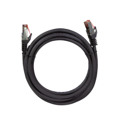 shumee Omrežni LAN kabel RJ45 Cat.6 S/FTP 1m Ethernet patchcord PoE LSZH črne barve