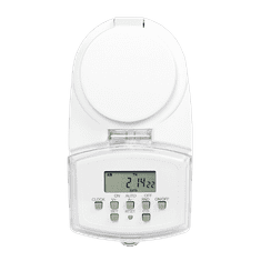 shumee Digitalni zunanji časovnik IP44 LogiLink LCD programator vtičnic 20 programov