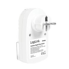 shumee Digitalni zunanji časovnik IP44 LogiLink LCD programator vtičnic 20 programov