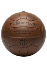 FC Barcelona Nogometna žoga FC Barcelona Camp Nou Retro, uradna licencirana, iz pravega usnja, BB1048, rjava