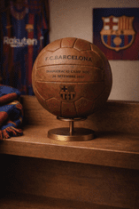 FC Barcelona Nogometna žoga FC Barcelona Camp Nou Retro, uradna licencirana, iz pravega usnja, BB1048, rjava