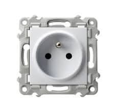 shumee GP-1ZZ/M/00 enojna vtičnica z ozemljitvijo, safirno bela