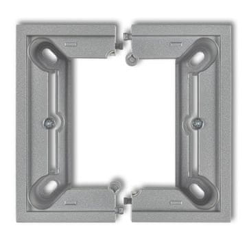 shumee Karlik deco / mini srebrna kovinska Enojna nadometna škatla, zložljiva deco, mini 7DPU-1