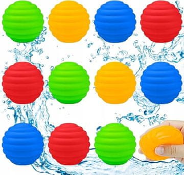 shumee Vodni baloni za večkratno uporabo Lets Joy, paket 12 silikonskih balonov,