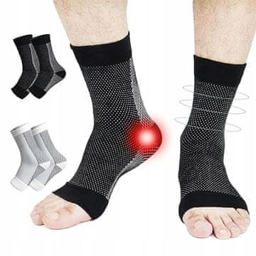shumee Kompresijske nogavice za gležnje Comioke, 2 para, povoj, L/XL