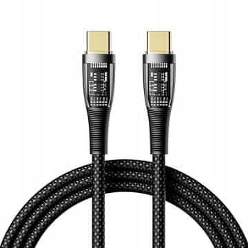 INN Kabel USB-C na USB-C 2 m 60 W, najlon, črn, Ornarto