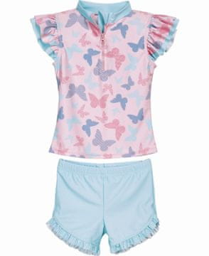 Playshoes Komplet majice in kratkih hlač z UV zaščito - Playshoes - Metuljčki 74-80