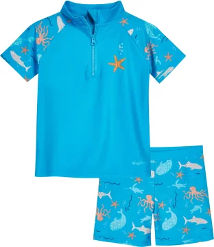 Playshoes Komplet UV majice in kratkih hlač - Playshoes - Morske živali 110-116