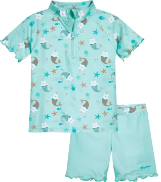 Playshoes Komplet majice in kratkih hlač z UV zaščito - Playshoes - Kotki 86-92