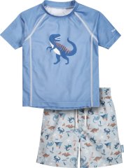 Playshoes Komplet UV majice in kratkih hlač - Playshoes - Dinozavrsko modra 122-128
