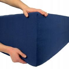 shumee Jersey Delux nastavljiva rjuha - temno modra 100x200 z elastiko, poljski izdelek