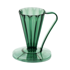 Dripper Deep 27 prozorno zelena | V60 kapalnik za prelivanje | 1 skodelica | Tritan brez BPA
