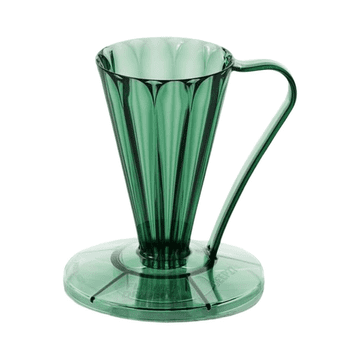 Dripper Deep 27 prozorno zelena | V60 kapalnik za prelivanje | 1 skodelica | Tritan brez BPA