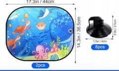 shumee Senčniki za avto 2 kosa 44x35cm UV, morska tema