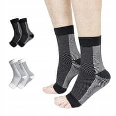 shumee Kompresijske nogavice za gležnje Comioke, 2 para, povoj, L/XL