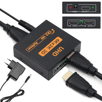 shumee 1x2 HDMI razdelilnik slik 4Kx2K 3D UHD kloniranje video slik