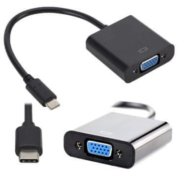 shumee Pretvornik slik USB 3.1 tipa C na VGA za prenosni računalnik