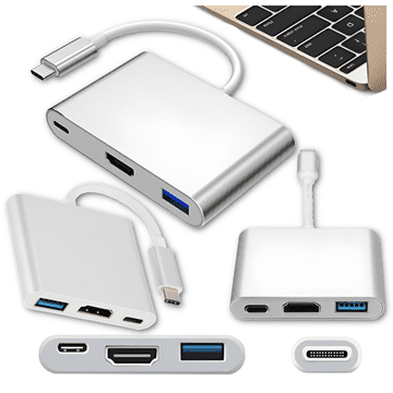 shumee Adapter USB-C na HDMI / USB 3.0 / USB-C HUB z več vhodi in priklopno postajo tipa C