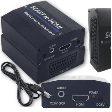 shumee Pretvornik slike in zvoka iz SCART vtičnice na HDMI + 3,5 mm priključek