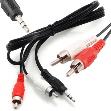 shumee Adapter 3,5 mm moški vtičnica na 2 x moški RCA činč 1 m