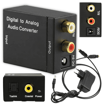 shumee Koaksialni toslink digitalni avdio pretvornik v analogni 2 x RCA stereo