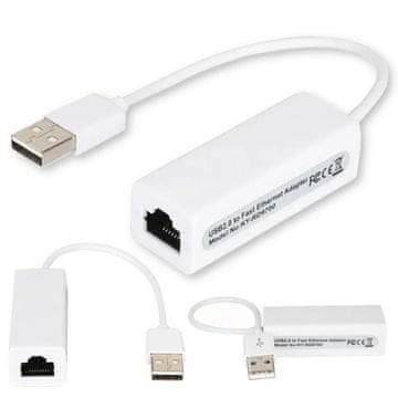 shumee USB 2.0 Ethernet adapter 100 Mbps RJ-45 LAN USB-A adapter