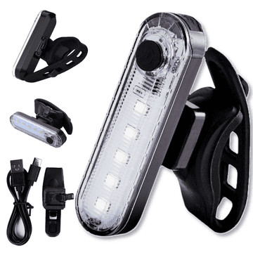 shumee LED kolesarska luč spredaj bela spredaj USB gumica 12 ur vodoodporna