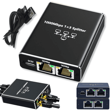 shumee LAN razdelilnik 3 vrata RJ45 1x3 Ethernet internetni razdelilnik 1000 Mbps