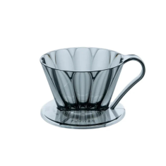 Flower Oval Dripper 101 Prozorna črna skodelica 1-2