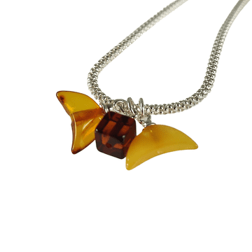 shumee Večbarvna jantarjeva ogrlica - Baltic Amber Collier