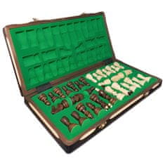 shumee Leseni šahovski set z diamanti, žgan, turnirski, velik, 44 x 44 cm, proizvajalec