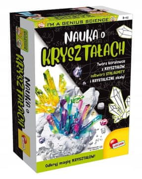 Lisciani Lisciani Komplet za eksperimentiranje Jaz sem genij Mali genij Kristalna znanost